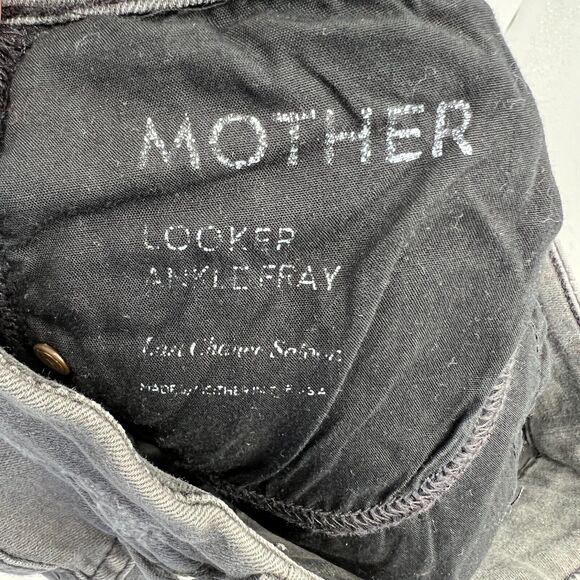 Mother Looker Ankle Fray Last Chance Saloon Gray Skinny Jeans Women's 26 - Picture 12 of 16